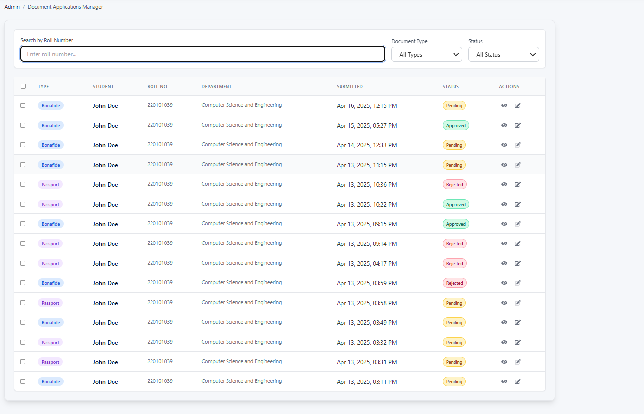  Admin - Document Applications Manager